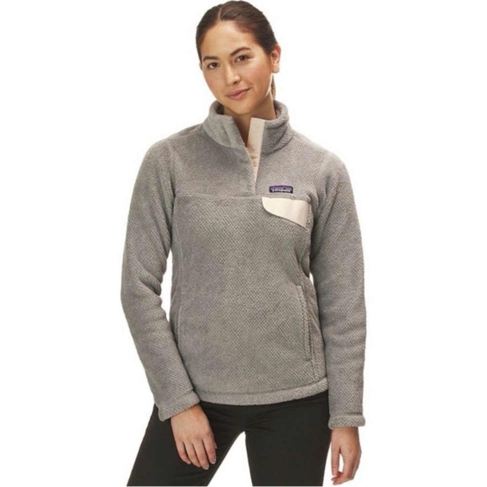 Patagonia Women’s Quarter Snap Fleece Pullover Size Medium Tailored Gray